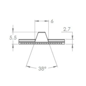 Timing belts tracking profile / PU timing belt ATK5-K6