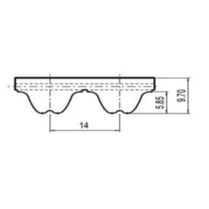 HTD, RPP & STD pitch / PU timing belt RPP14M