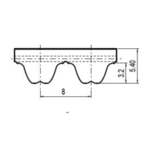 HTD, RPP & STD pitch / PU timing belt RPP8M